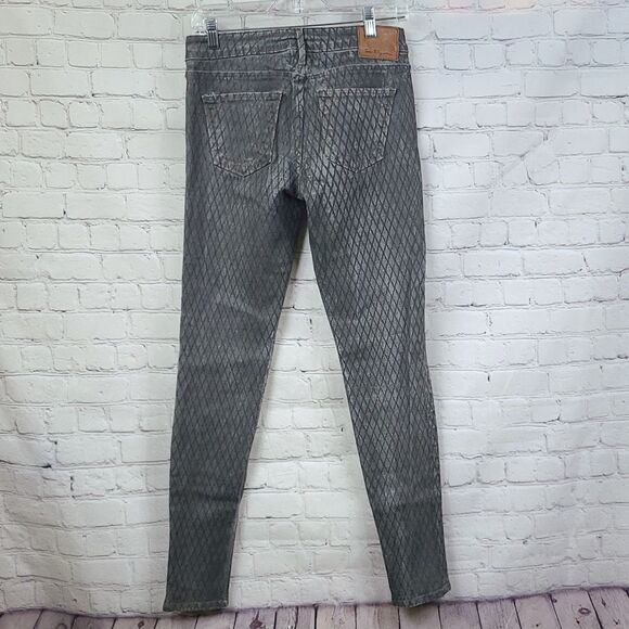 True Religion Halle Mojave Lonestar Skinny Jeans Gray Snakeskin Size 27 - Picture 10 of 14
